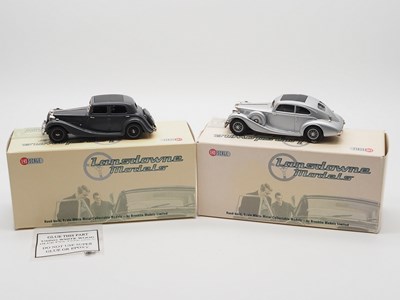 Lot 516 - A pair of hand built 1:43 scale white metal...