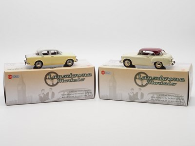 Lot 386 - A pair of hand built 1:43 scale white metal...