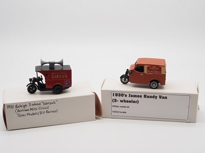 Lot 428 - A pair of 1:43 scale hand built white metal...