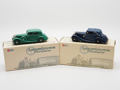 Lot 483 - A pair of hand built 1:43 scale white metal...