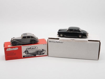 Lot 488 - A pair of hand built 1:43 scale white metal...