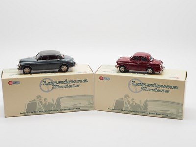 Lot 490 - A pair of hand built 1:43 scale white metal...