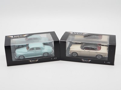 Lot 492 - A pair of hand built resin 1:43 scale models...