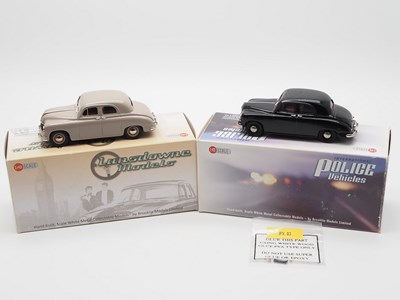 Lot 496 - A pair of hand built 1:43 scale white metal...