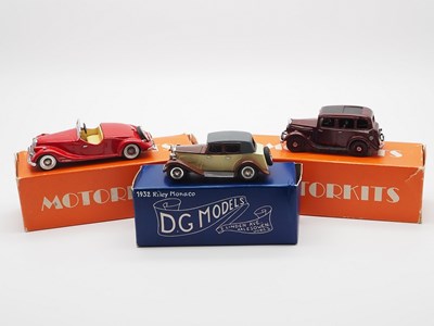 Lot 485 - A group of hand built 1:43 scale white metal...