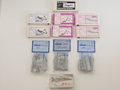 Lot 101 - A group of plastic aircraft kits by MERLIN...