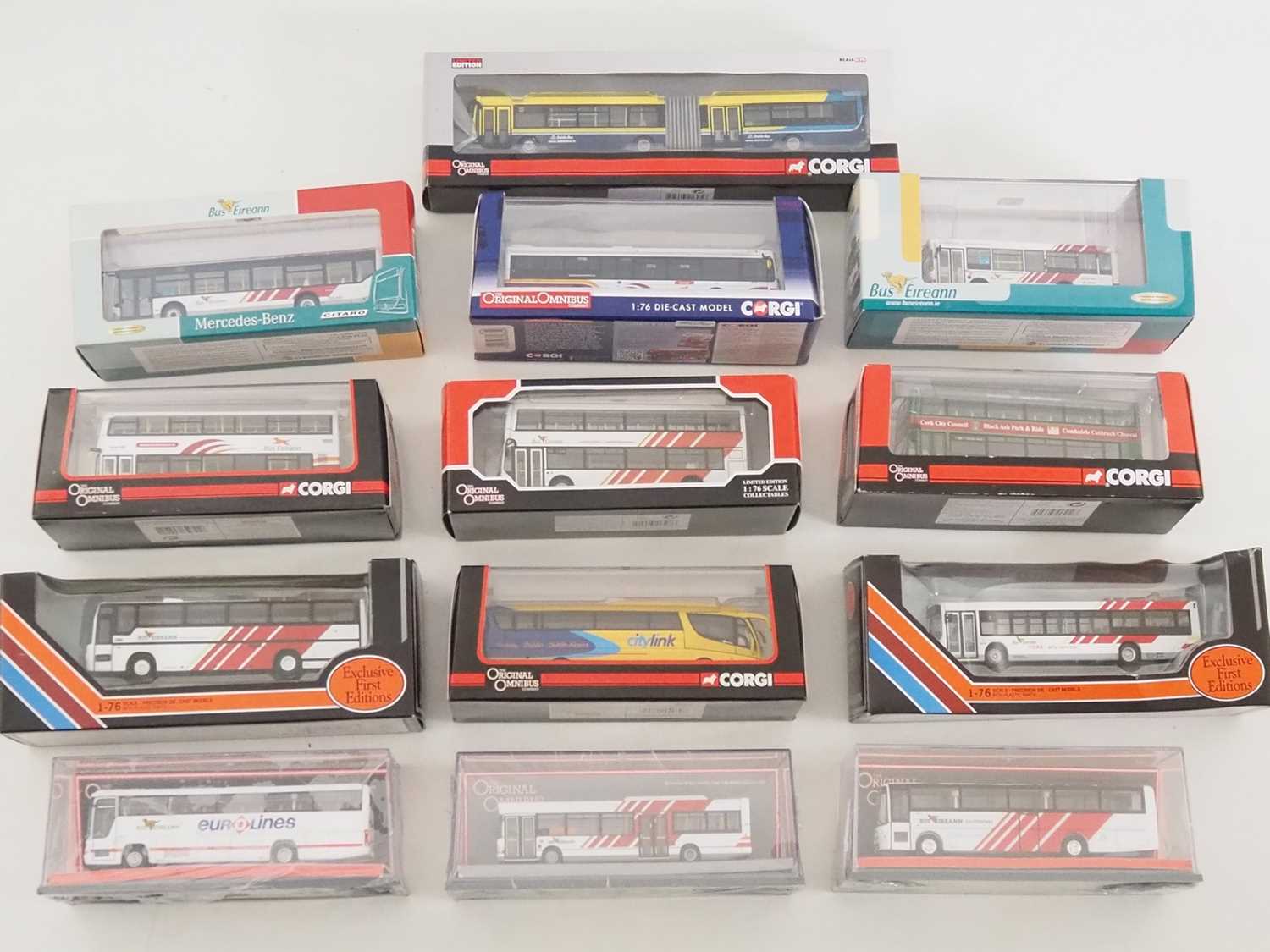 Lot 12 - A group of Irish outline 1:76 scale bus models...