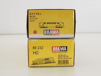 Lot 153 - A pair of BRAWA HO gauge German outline diesel...