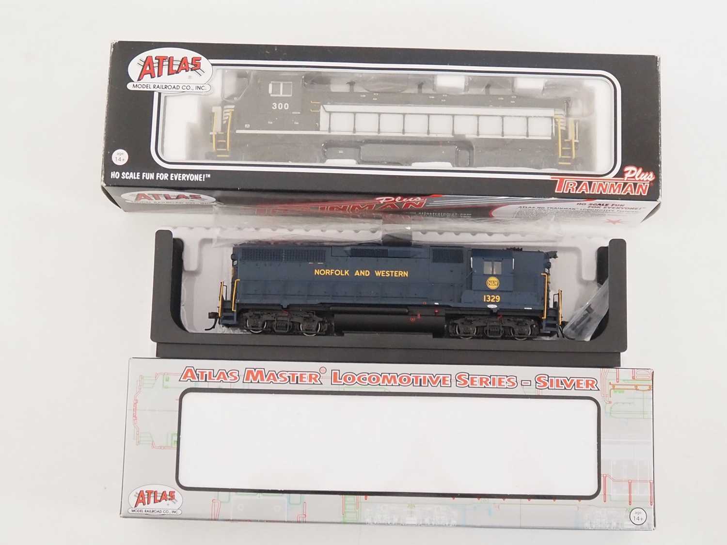 Lot 163 - A pair of ATLAS HO gauge American outline...