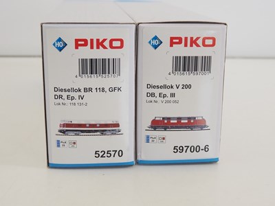 Lot 168 - A pair of PIKO HO gauge German outline diesel...