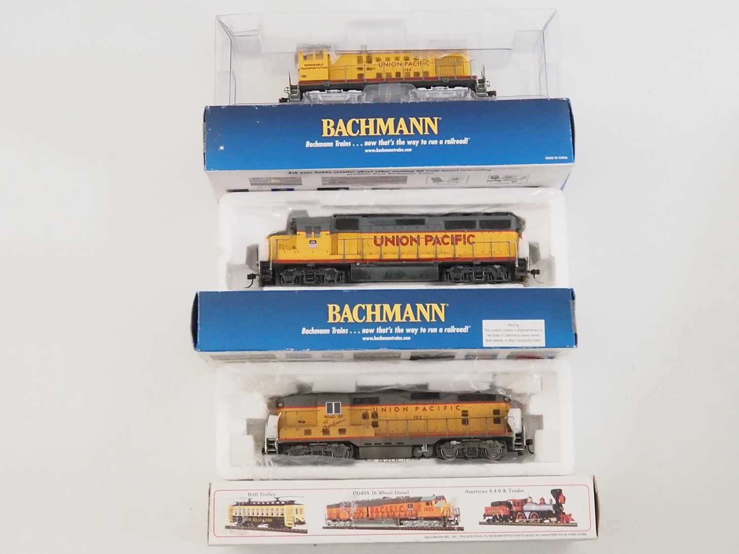 Lot 193 - A group of BACHMANN HO gauge American outline...