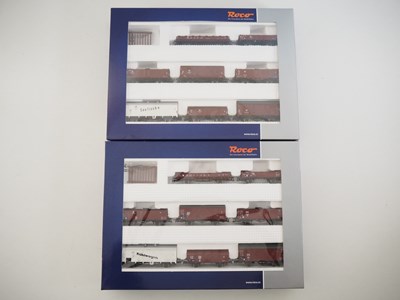 Lot 198 - A pair of ROCO HO gauge German 8 car mixed...