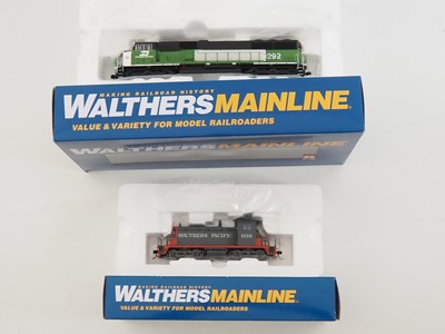 Lot 235 - A pair of WALTHERS MAINLINE HO gauge diesel...