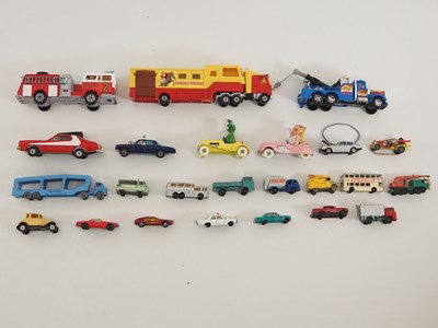 Lot 3 - A group of playworn cars and lorries by...