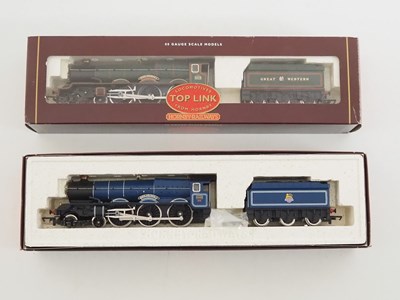 Lot 375 - A pair of HORNBY OO gauge King Class steam...