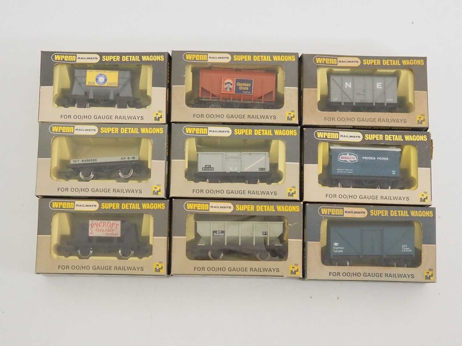 Lot 381 - A mixed group of WRENN OO gauge wagons of...