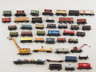 Lot 409 - A large box of unboxed OO gauge wagons by...