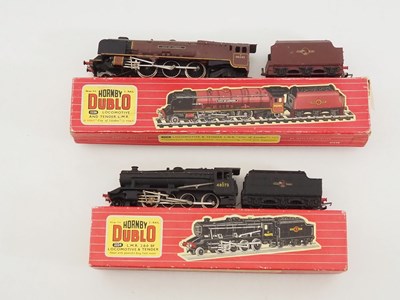 Lot 575 - A pair of HORNBY DUBLO OO gauge 2-rail steam...