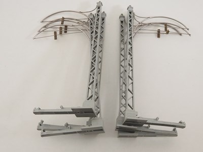 Lot 609 - A group of LGB G gauge catenary masts and...