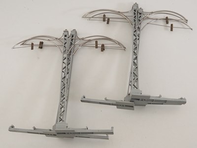 Lot 609 - A group of LGB G gauge catenary masts and...