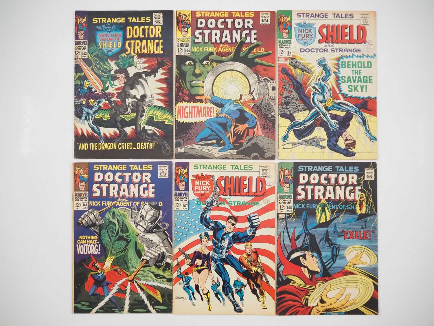 Lot 214 - STRANGE TALES #163, 164, 165, 166, 167, 168 (6...