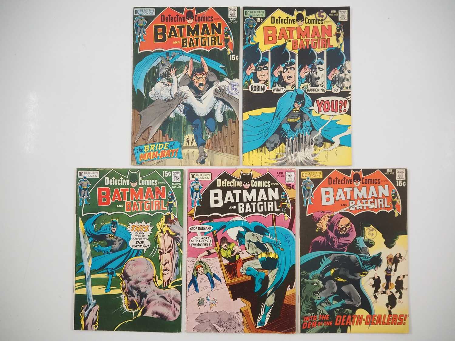 Lot 345 - DETECTIVE COMICS: BATMAN #407, 408, 409, 410,...