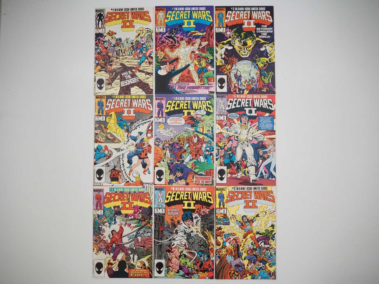 Lot 465 - SECRET WARS II - #1, 2, 3, 4, 5, 6, 7, 8, 9 -...