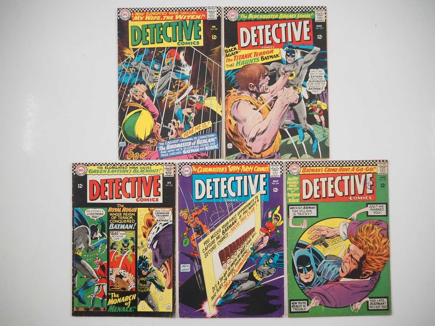 Lot 501 - DETECTIVE COMICS #348, 349, 350, 351, 352 (5...