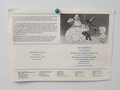 Lot 128 - WALT DISNEY: FANTASIA (1976 Release) - UK Quad...