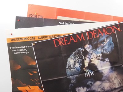 Lot 183 - A group of horror related UK Quad film posters...