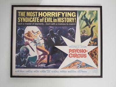 Lot 198 - PSYCHO CIRCUS (1966) US half sheet - framed...