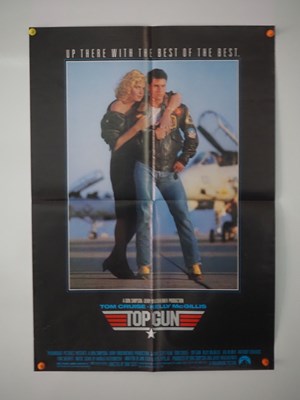 Lot 20 - TOP GUN (1986) US movie poster (17” x 24”)...