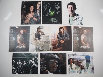 Lot 226 - A group of ALIEN related autographs on 10" x 8"...