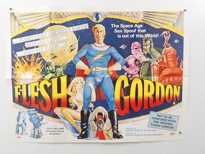 Lot 240 - FLESH GORDON (1974) - UK Quad Film Poster -...