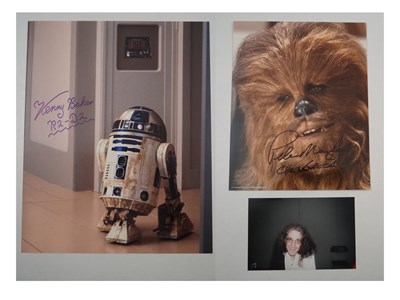 Lot 264 - A pair of STAR WARS related autographs to...