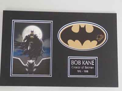 Lot 284 - BATMAN - A colour print mounted in a BOB KANE...