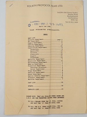 Lot 360 - THE FOURTH PROTOCOL (1987) - A group of...