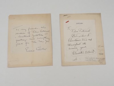 Lot 378 - A pair of autographs from the American...