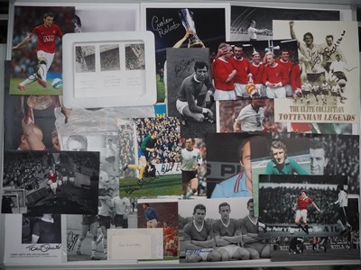 Lot 394 - A quantity of football related autographs to...