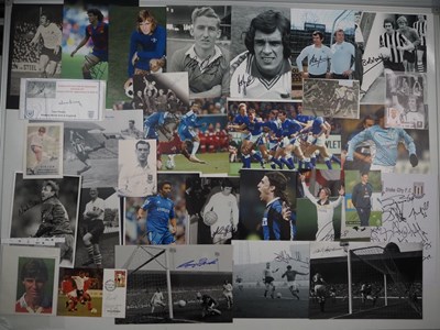 Lot 395 - A selection of football related autographs to...