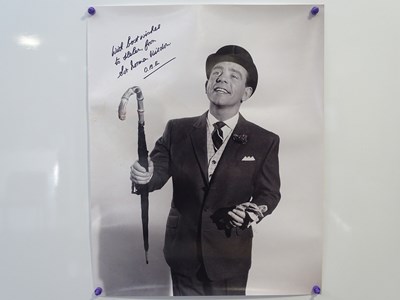 Lot 93 - NORMAN WISDOM - Signed and dedicated black and...