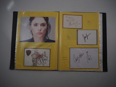 Lot 477 - A folder containing 69 hand-signed autographs...
