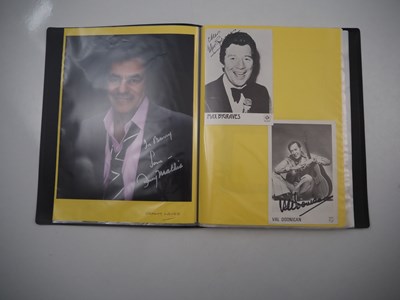 Lot 477 - A folder containing 69 hand-signed autographs...
