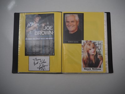 Lot 477 - A folder containing 69 hand-signed autographs...