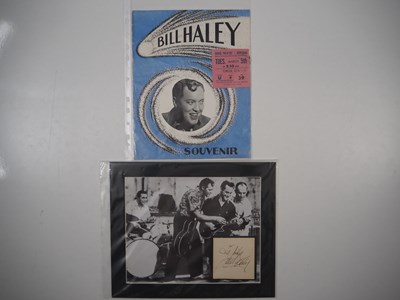 Lot 489 - A mounted autograph of BILL HALEY (with COA)...