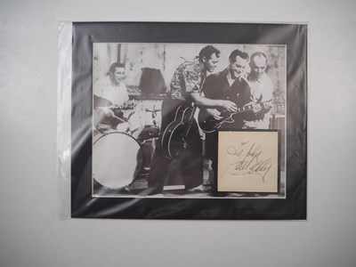 Lot 489 - A mounted autograph of BILL HALEY (with COA)...