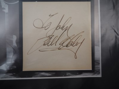 Lot 489 - A mounted autograph of BILL HALEY (with COA)...