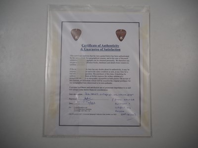 Lot 489 - A mounted autograph of BILL HALEY (with COA)...
