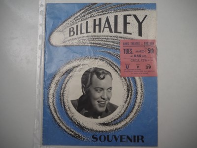 Lot 489 - A mounted autograph of BILL HALEY (with COA)...