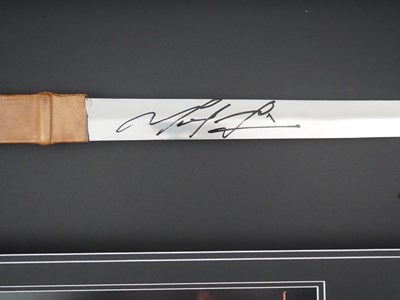 Lot 5 - BRAVEHEART - A reproduction sword signed to...